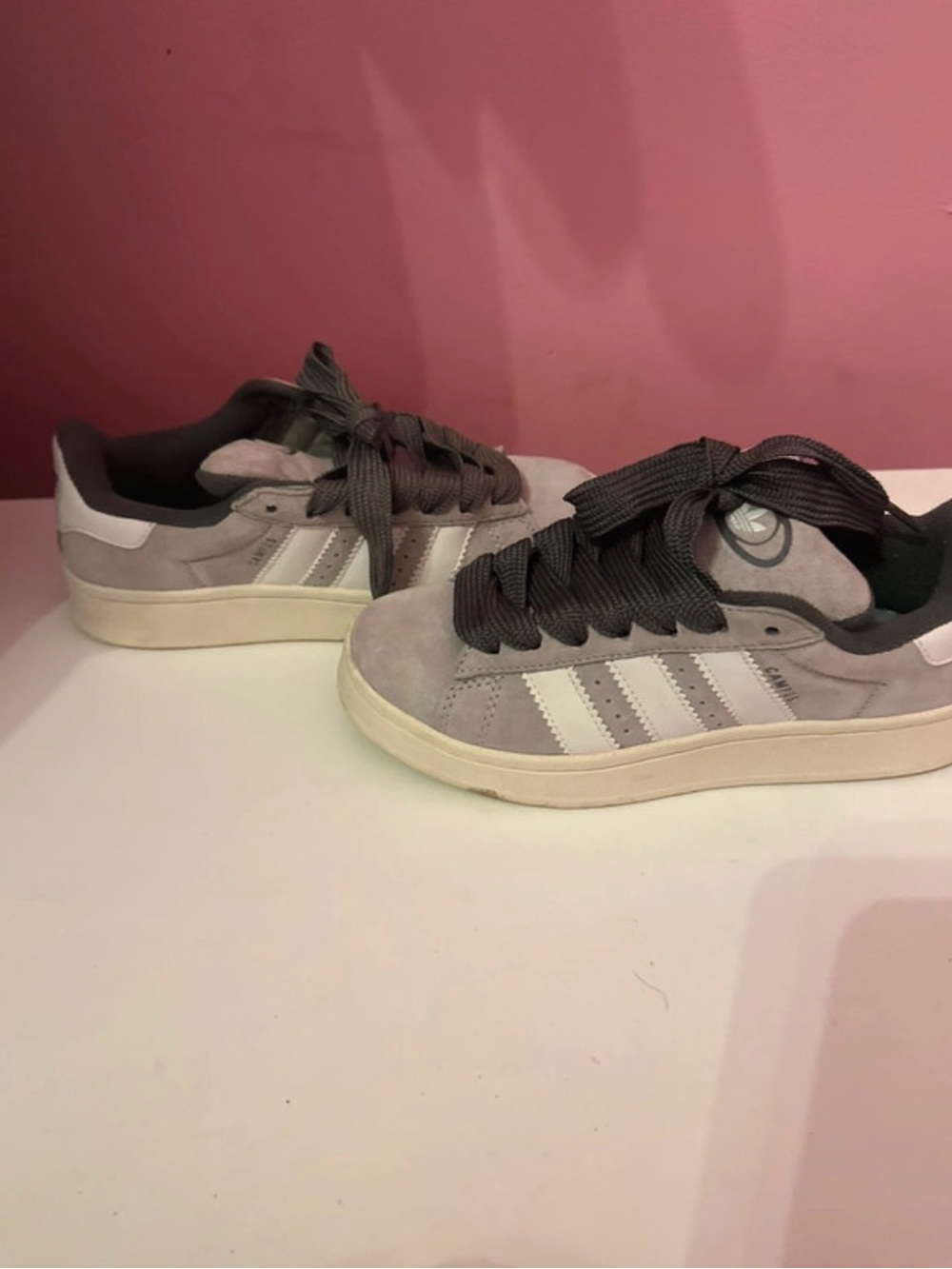 Gray adidas campus